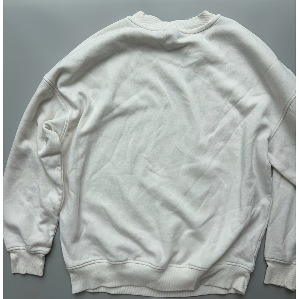 H&M Divided Nirvana Smiley Face Graphic Sweatshirt White Pink XS - Picture 5 of 5